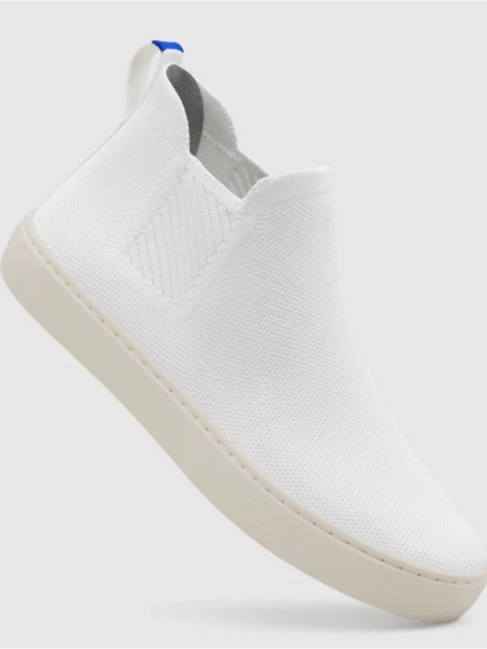 Rothy’s Women's The Chelsea Boot in White Flat Sneaker Shoes Size 8 Slip On